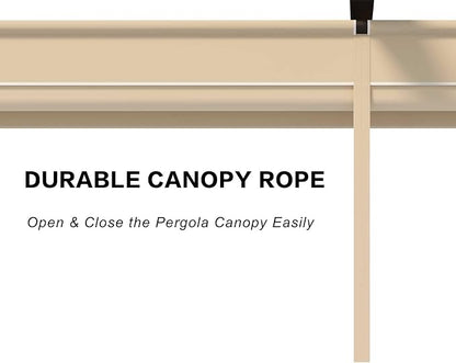 Pergola Shade Cover Replacement Canopy Top Compatible with Home Depot Hampton Bay Arched Pergola Model #GFM00469A - Beige(Canopy Top Only)