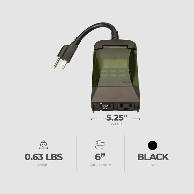 Coleman Cable 50014 7-Day Outdoor Digital Timer