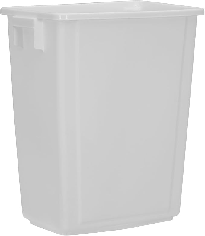 Household Essentials Chrome Steel Sliding Double Waste Bin with White Plastic Inserts