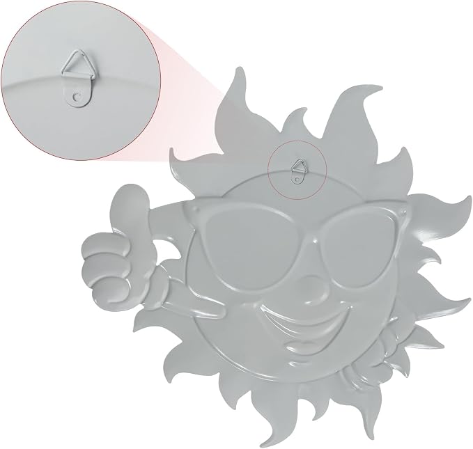 Metal Sun Wall Decor, 13Inches Sun Outdoor Wall Art for Garden Yard Room Kitchen Patio Fence Decorations
