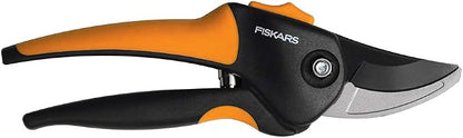 Fiskars 79436997J Softgrip Bypass Pruner, Black/Orange Small & 15 Inch PowerGear Super Pruner/Lopper