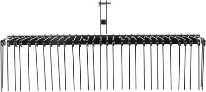 VEVOR Tow Behind Landscape Rake, 72" Lawn Dethatcher Rake with 32 Steel Tines, Attaches to Category 1, 3 Point Hitch for Tractor, Heavy Duty Tow Dethatcher for Leaves, Pine Needles, Straw, and Grass