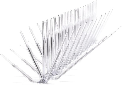 Bird B Gone, Plastic Bird Spikes, 7-Inch Wide (50-Feet), Clear, UV Stabilized Polycarbonate