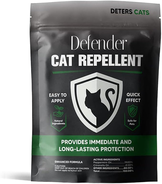 Cat Repellent Outdoor, Peppermint Cat Repellent, Safe for Kids & Pets, Naturally Keep Cats Out of Lawn/Yard/Garden/Home, Indoor and Outdoor Use Cat Repellant, Lasting Protection, 1 Packs