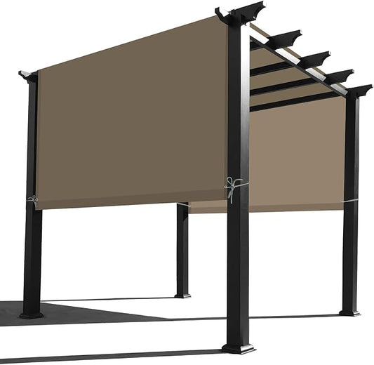 Alion Home Waterproof Pergola Cover - Universal Replacement Canopy for Pergolas (18' L x 9' W, Muddy Water)