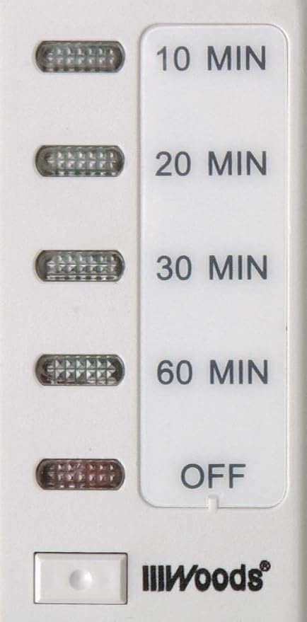 Southwire Woods In-Wall 60-Minute Digital Countdown Timer - Automatic Shut-Off Timer - Energy-Efficient Wall-Mounted Timer - Durable Digital Timer - Easy-Installation Indoor Timer