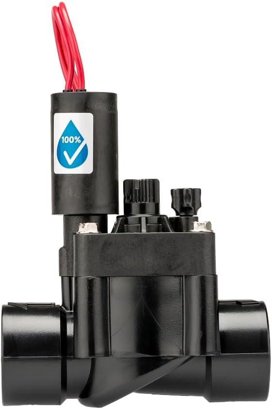 Hunter PGV Sprinkler Valve, 1 in. Irrigation Valve with Flow Control | 1 in. sprinkler valve with flow control, female-thread inlet/outlet, manual bleed, and 20-150 PSI rating (PGV101G)