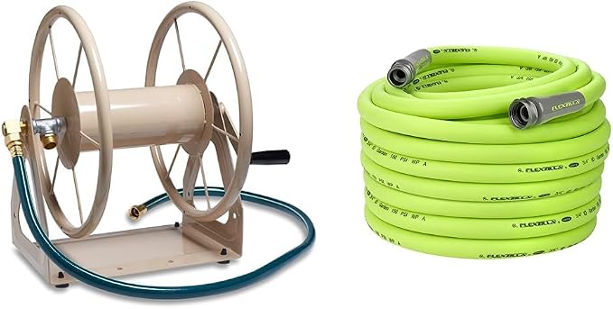 Liberty Garden Hose Reel and Flexzilla Garden Hose Bundle