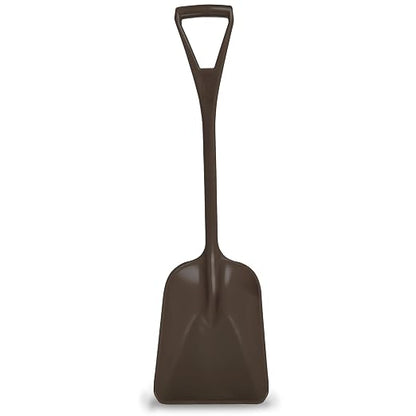 SPARTA Polypropylene Sanitary Shovel, One-Piece Molded Food and Ice Scoop for Commercial Kitchen and Bulk Ingredient Transfer, 10" x 13.75" Scoop, Brown