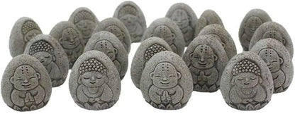 20Pcs Mini Resin Stone Buddha Statues - Garden & Fish Tank Decor, Zen Buddhist Ornaments for Bonsai, Pathways, Terrace Relief Sculptures