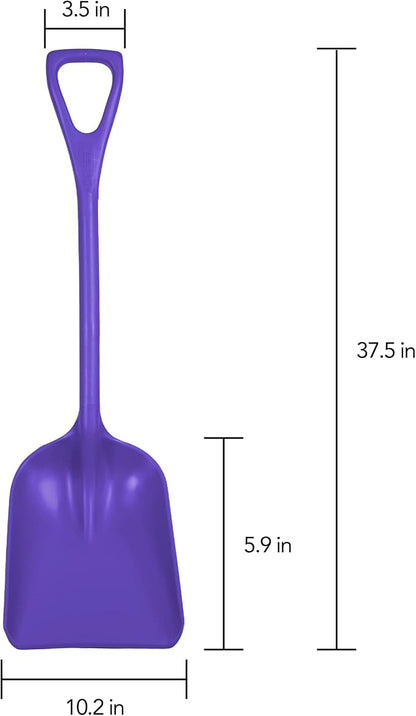 Remco Hygienic Square Point Shovel, Polypropylene Blade, 23 1/2 in L, Purple 69818-1 Each