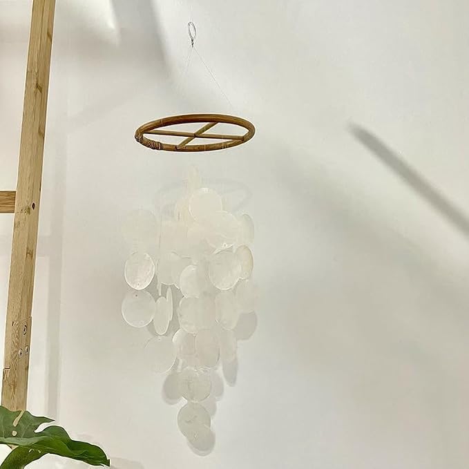 WaigN Wind Chime Circles, DIY Wind Chimes Long Lasting House Garden Wind Chime Parts Transparent Top Circles of Wind Chime or Frames of Round Wind Chimes Patio Wind Chime Ring, Outdoor Décor