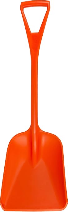 SPARTA 41076EC24 Plastic Sanitary Shovel, Food Safe Plastic Shovel For Commerical Kitchens, 11 Inches, Orange