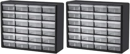 Akro-Mils 24 Drawer Hardware, Craft and Office Supply Storage Cabinet Bundle (2-pack)