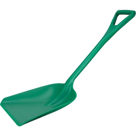SPARTA Polypropylene Sanitary Shovel, One-Piece Molded Food and Ice Scoop for Commercial Kitchen and Bulk Ingredient Transfer, 10" x 13.75" Scoop, Green