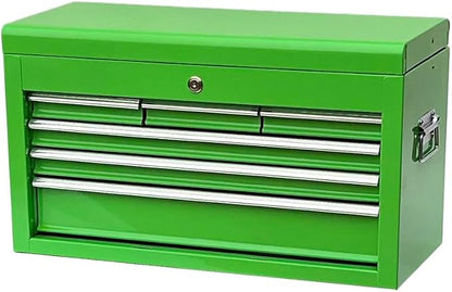 Workington Portable Metal Tool Chest with 6 Drawers, 24" 6-Drawer Tool Chest Cabinet with Ball Bearing Drawer Slides, Steel Tool Storage Box Organizer 4005 Green
