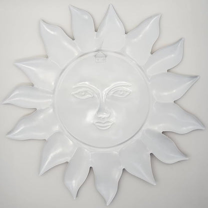 Metal Sun Flower Wall Decor,12.87 inches Sun Wall Art Hanging Decoration for Indoor and Outdoor, Garden Farmhouse Yard Patio Fence Living Room Bedroom Decor