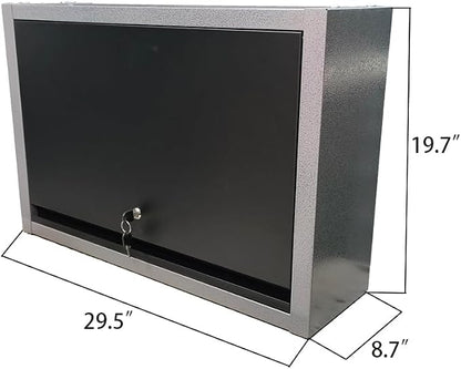 Wall Mounted Cabinet with Removable Shelf,2 Layers Hanging Cabinet,Storage Organizer for Garage Warehouse