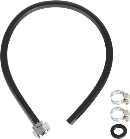 3/4" Mop Sink Hose, 2.4ft (29 inch) Heavy Duty Short Water Hose, Flexible Reinforced PVC with Stainless Steel Tightening Fixture for Mop Sink Faucet, Dehumidifier Drain, Household & Commercial