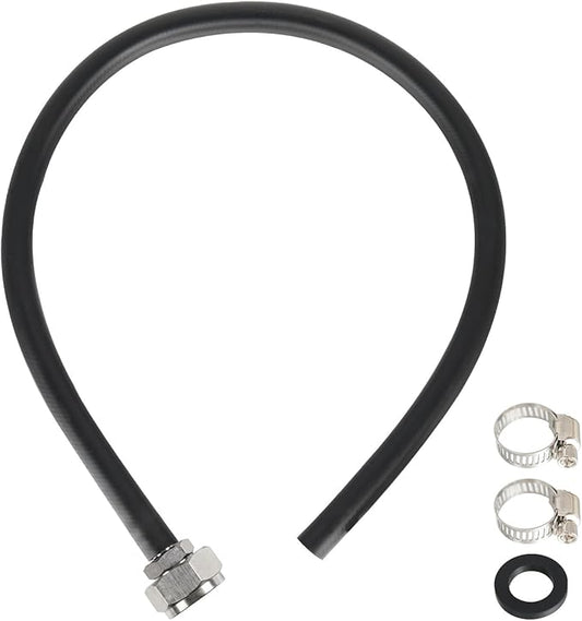 3/4" Mop Sink Hose, 2.4ft (29 inch) Heavy Duty Short Water Hose, Flexible Reinforced PVC with Stainless Steel Tightening Fixture for Mop Sink Faucet, Dehumidifier Drain, Household & Commercial