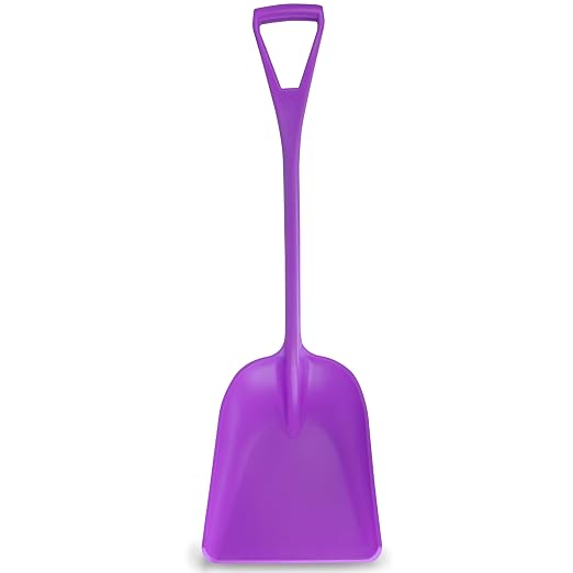 SPARTA Polypropylene Sanitary Shovel, One-Piece Food Handling Scoop, Commercial Kitchen and Bulk Ingredient Transfer Tool, 13.75" x 16.5" Scoop, Purple (Pack of 3)