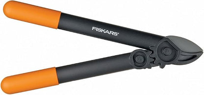 Fiskars 79436997J Softgrip Bypass Pruner, Black/Orange Small & 15 Inch PowerGear Super Pruner/Lopper