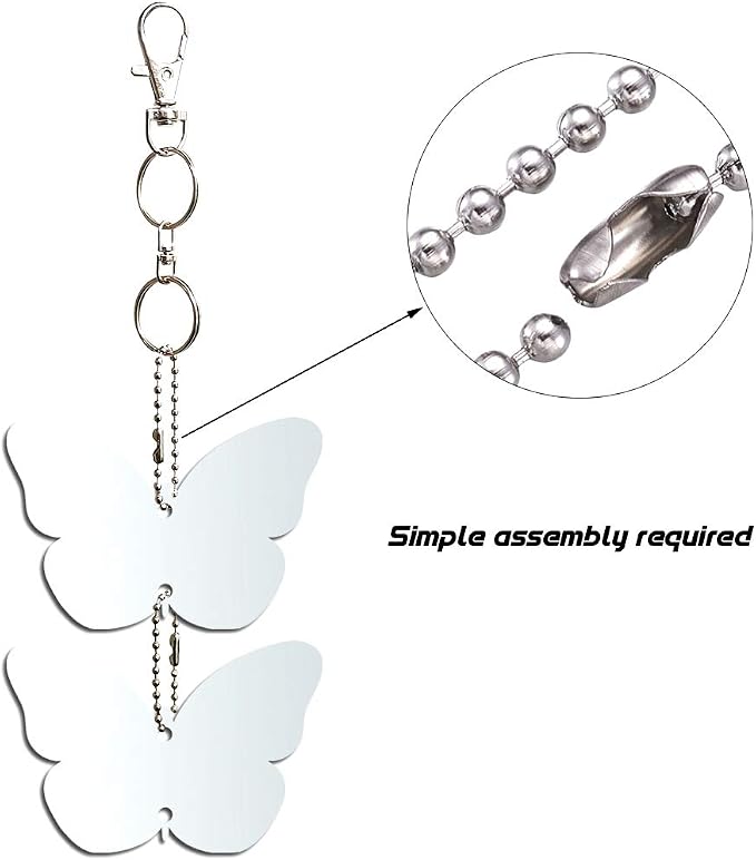 Keep Birds Away Mirror Disc, Hanging Reflectors to Scare Birds Away from Your House and Garden, 16 Butterfly Discs