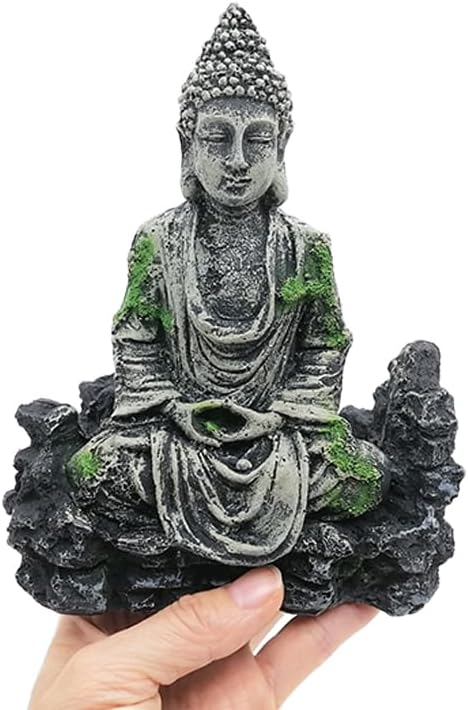 Buddha Meditation Budda Sculpture Decoration for Fish Tanks, Aquarium Decorations, Zen Garden Bonsai Decorations