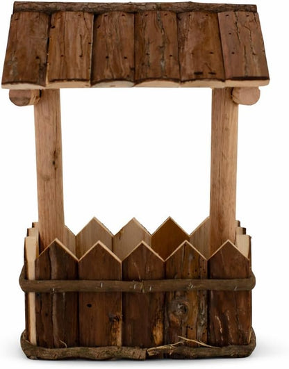 Wooden Wishing Well Planter for Flowers & Garden Decoration | Classic wishing well planter that brings timeless charm to your garden
