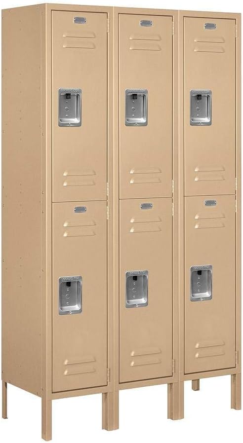 Salsbury Industries 62352TN-U Double Tier 36-Inch Wide 5-Feet High 12-Inch Deep Unassembled Standard Metal Locker, Tan Brown