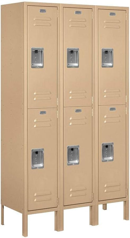 Salsbury Industries 62352TN-U Double Tier 36-Inch Wide 5-Feet High 12-Inch Deep Unassembled Standard Metal Locker, Tan Brown