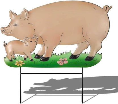 Decorative Garden Stakes with Pig Design,Ideal for Pig Lovers for Yard Art, Outside, Patio, Outdoor Decor, Garden Decorations, Lawn Ornaments