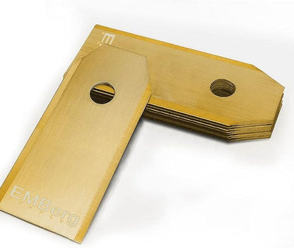 EMBerg Monster XL Blades (18 Pack) for Automower Models as Well as Gardena and McCulloch Robotic Lawnmowers. (Titanium)