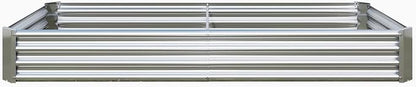 Metal Galvanized Raised Garden Bed Kit, 8 x 4 x 1 ft Galvanized Steel Raised Garden Planter Box Outdoor with Open Base for Growing Vegetables/Flowers/Herbs/Fruits/Succulents, Rectangle, Silver