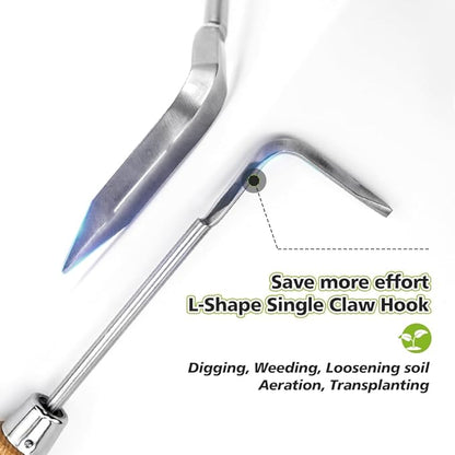Berry&Bird Garden Hook Weeder, L-Shape Single Claw Hook Crack Weeder | Crevice Weeding and Soil Loosening, Garden Digging Cultivator Weed Remover Tool for Patio Lawn Yard Moss Terrace Paving