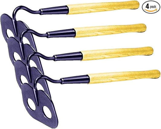 Kraft Tool BC229 6-1/2-Inch by 4-3/4-Inch Short Mortar Hoe with 21-Inch Wood Handle, Multicolor, One Size (Pack of 4)