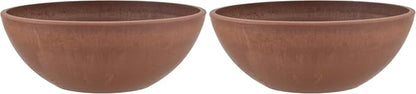 PSW Pot Collection Shallow Bowl Planter, 10-inch | Terra Cotta Color | Pack of 2 | For Succulents & Bonsai