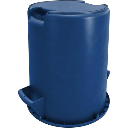 SPARTA Bronco Waste Container Trash Container, Round Trash Bin for Disposal, 10 Gallons, Blue, (Pack of 6)