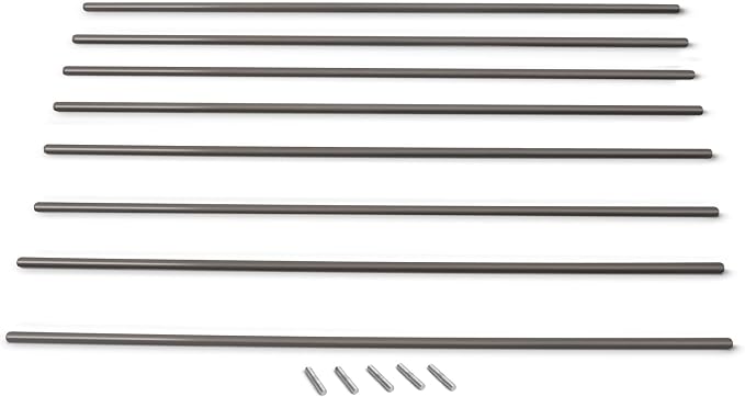 ANLEOLIFE 8-Pack 24 Inch Raised Garden Bed Support Rods, Reinforcement Stabilizer Bracing Kit with Connector Studs & Screws to Prevent Bowing in Raised Garden Beds, Quartz Grey