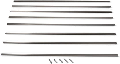 ANLEOLIFE 8-Pack 24 Inch Raised Garden Bed Support Rods, Reinforcement Stabilizer Bracing Kit with Connector Studs & Screws to Prevent Bowing in Raised Garden Beds, Quartz Grey