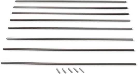 ANLEOLIFE 8-Pack 24 Inch Raised Garden Bed Support Rods, Reinforcement Stabilizer Bracing Kit with Connector Studs & Screws to Prevent Bowing in Raised Garden Beds, Quartz Grey