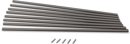 ANLEOLIFE 8-Pack 18 Inch Raised Garden Bed Support Rods, Heavy-Duty Stabilizer Bracing Kit with Connector Studs & Screws for Metal Garden Bed Reinforcement, Quartz Grey