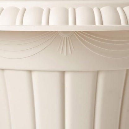 Arcadia Garden Products PL00BG Classic Traditional Plastic Urn Planter, 16” x 18”, Beige