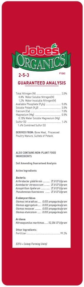 True Organic Blood Meal Granular Fertilizer 3 lbs + Jobe's Organics Granular Garden Fertilizer for Vegetable Gardens 4 lbs
