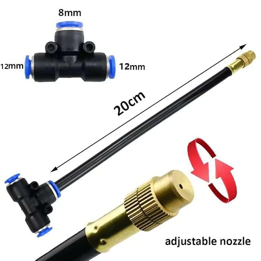 Drip Irrigation Kit Automatic Watering System for Potted Plants, 360 Degree Adjustable Copper Micro Sprinklers, Quick Connect Tubing Fittings for Garden, Lawn, Patio, Balcony (100 FT)