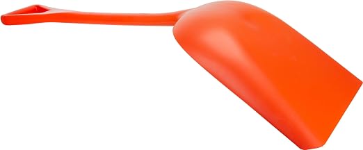 SPARTA Polypropylene Sanitary Shovel, One-Piece Food Handling Scoop, Commercial Kitchen and Bulk Ingredient Transfer Tool, 13.75" x 16.5" Scoop, Orange