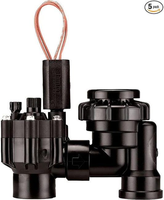 Hunter 1" Anti Siphon Irrigation Valve, Sprinkler Valve with Backflow Preventer, Flow Control, 24V Solenoid, Fits Lawn Sprinkler and Drip Irrigation Systems (PGV-101-ASV) No Size (Pack of 5)