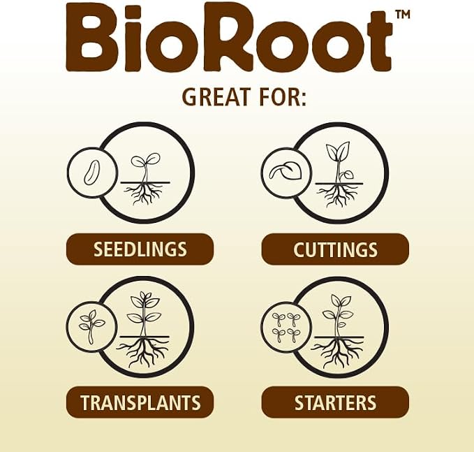 General Organics BioRoot 0-1-1 Root & Plant Food – Liquid Formula for Seedlings, Cuttings, Transplants & Container Gardens – Supports Strong Root Growth, 1 Quart