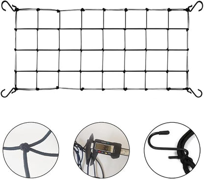2 Pcs Scrog Net 2x4 FT Trellis Net for Grow Tent Elastic Trellis Netting with Hooks, Loop Tape, Garden Label for Indoor Plant Growing Tents Garden Plant Climbing Plants Support