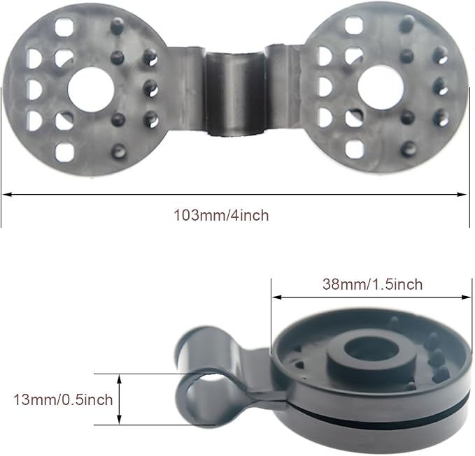 50Pcs Shade Cloth Clips, Plastic Shade & Bird Net Fastening Clamps | Black round heavy duty lock grip clips for shade cloth, bird netting, windproof awning & garden outdoor installation
